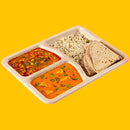 3 Compartment Disposable Plates, Sporks, Bagasse Plates, Party Disposal Thali, Brown