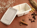 1000ML Disposable Containers Box With Lids, Biodegradable Bagasse food Cover storage Bowl ,Take Away Box, Kitchen, Parties, Restaurants, Delivery, Disposal