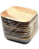 Square Disposable Plates, Palm Leaf Areca Plates, Party Disposal Thali Brown