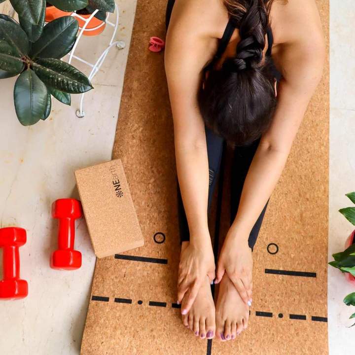 Cork Yoga Mat with Natural Rubber