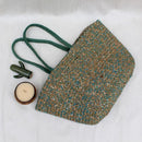 Green Jute Tote Bag