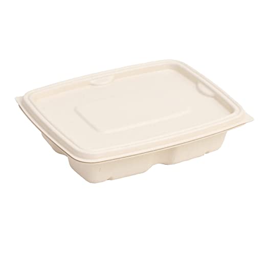 500 ML Disposable Containers Box With Lids, Biodegradable Bagasse food Cover storage Bowl ,Take Away Box, Kitchen, Parties, Restaurants, Delivery, Disposal