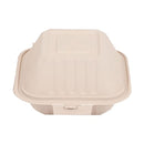 Disposable Clamshell Burger Box, Hard Food Box, Brown, Biodegradable Takeaway bento box Container with attached Lid