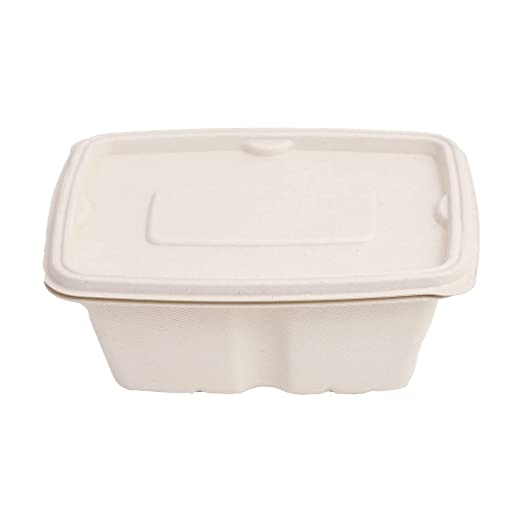 1000ML Disposable Containers Box With Lids, Biodegradable Bagasse food Cover storage Bowl ,Take Away Box, Kitchen, Parties, Restaurants, Delivery, Disposal