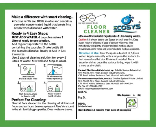 Pack of Disinfectant Floor Cleaner | Kid and Pet Safe | Non Toxic