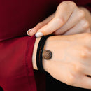 4 Elements Leather Bracelet - Water - Dark Wood