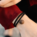 4 Elements Leather Bracelet - Water - Dark Wood