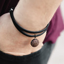 4 Elements Leather Bracelet - Earth - Dark Wood