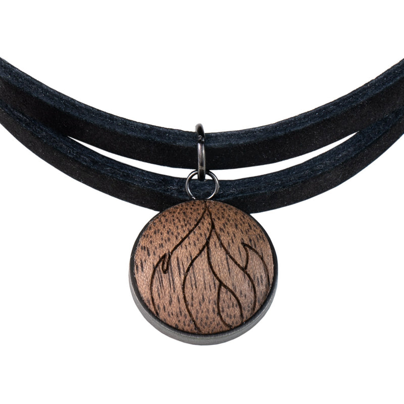 Leather Bracelet – 4 Elements – Fire – Dark Wood