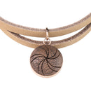 4 Elements Leather Bracelet - Air - Dark Wood