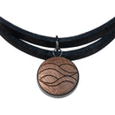 4 Elements Leather Bracelet - Water - Dark Wood