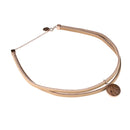 4 Elements Leather Choker - Fire - Dark Wood