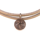 4 Elements Leather Choker - Air - Dark Wood