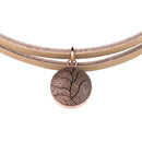 4 Elements Leather Choker - Earth - Dark Wood