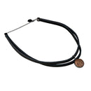 4 Elements Leather Choker - Fire - Dark Wood