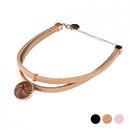 4 Elements Leather Bracelet - Air - Dark Wood